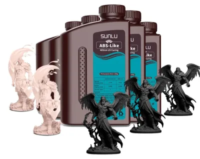 Produktbild von 3D-Druckerharz, hohe Zähigkeit, glatte Oberflächenbeschaffenheit, 3 Schwarz 2 Haut