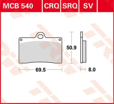 Obrázok produktu pre Plaquettes de frein TRW Trw Carbon Mcb 540 Crq
