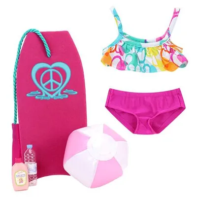 Obrázok produktu pre Sophia's By Teamson Kids 18" bábika Bubble Bikini s 5 doplnkami na hranie na pláži