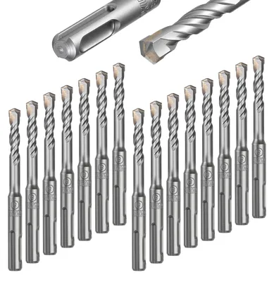 Immagine prodotto di Set di punte da trapano SDS-Plus, 8 mm x 110 mm, set di 15 punte per trapano a percussione