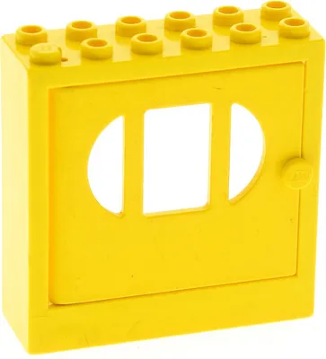 Produktbild von 1x Lego Fabuland Fenster Wand 2x6x5 gelb Tür gelb Gitter Stäbe 338 128 x610c03
