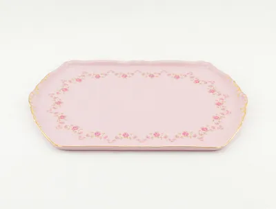 Produktbild von Tablett Sonata 28 cm, rosa Porzellan, Blumen, Leander