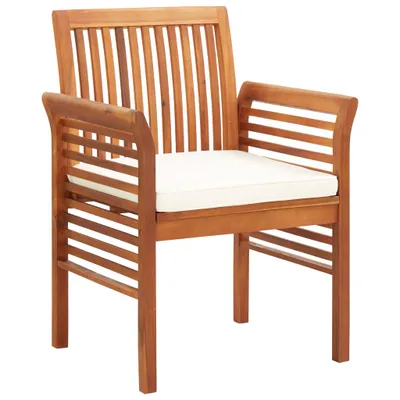 Image de vidaXL Chaises de jardin avec coussin 3 pcs. Acacia massif