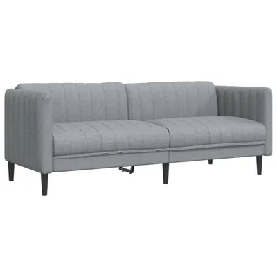 Produktbild von 3-Sitzer Sofa Hellgrau Stoff 193 x 76,5 x 74,5 cm