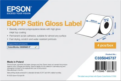 Productafbeelding van Epson biaxiaal getrokken polypropyleen (PP)