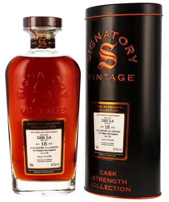 Produktbild von Caol Ila 18 Jahre - 2007/2026 - 1st Fill Bolgheri Hogshead - Signatory Cask Strength Collection - Islay Single Malt Scotch Whisky