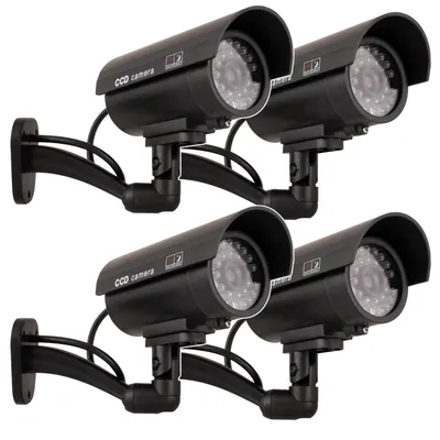 Produktbild von Kamera-Attrappe IR9000 B IR LED schwarzes Blinklicht 4 Stück