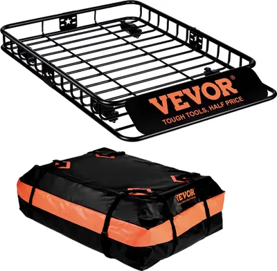 Produktbild von VEVOR Strešný nosič Košík na auto Strešný košík univerzálny 1305 x 915 x 127 mm Nosnosť 90 kg Koľajnicový nosič Cargo Luggage Rack Black