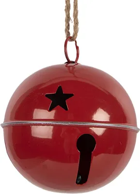 Image de Clayre & Eef Décoration cloche Ø 20x23 cm Rouge métal