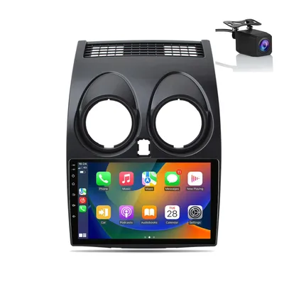 Produktbild von 4Kern Android14 carplay DAB+ SWC BT SWC WIFI androida auto 2+64G Autoradio Für Nissan Qashqai J10 2007-2016 GPS Navi 9in mit camera