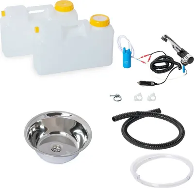 Produktbild von 12V Camping Spüle Bausatz Waschbecken Spülbecken Ford Transit VW Caddy T2 T3 T4