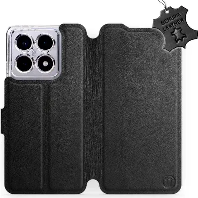 Produktbild von Echtleder Handyhülle für Xiaomi 14T Pro, Mobiwear Leather, Schwarz