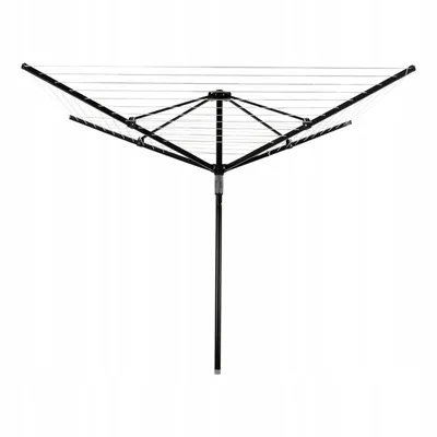 Imagen del producto de Secadora de ropa para exteriores, giratoria, 50 metros, con 4 brazos, color sepia