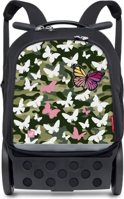 Immagine prodotto di Zaino scuola e viaggio Nikidom Roller UP Butterfly camo (19 l), nero