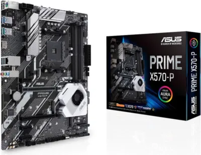 Zdjęcie produktu dla ASUS PRIME X570-P, AMD, Socket AM4, AMD Ryzen 2000 Series, AMD Ryzen 3000 Series, Socket AM4, DDR4-SDRAM, 128 GB