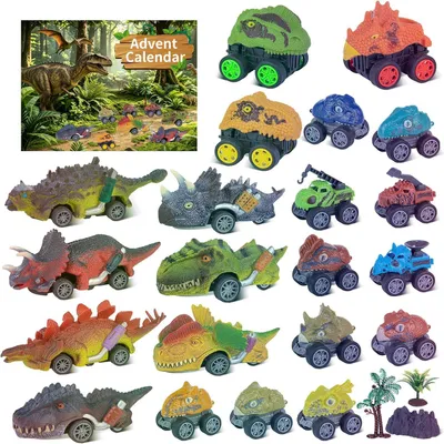 Obrázek produktu pro Adventní kalendář s autíčky 2026 - Adventní kalendář s autíčky a dinosaury 2026