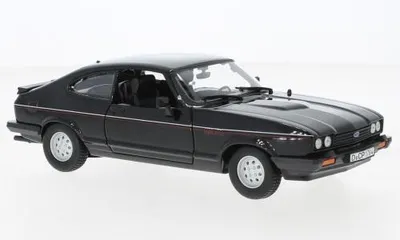 Immagine prodotto di Bburago 21093, Ford Capri MK II 2.8 Injection, coupé nero, anno 1982, scala 1:24