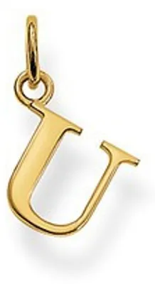 Produktbild von Thomas Sabo PE608-413-12 Ketten-Anhänger Buchstabe U Silber Gelbgold