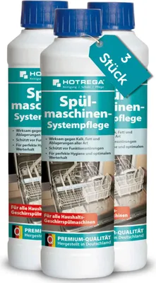 Produktbild von HOTREGA Spülmaschinenreiniger Spülmaschinen Systempflege 250 ml - Entkalker, Pflege, Spülmaschinenpflege