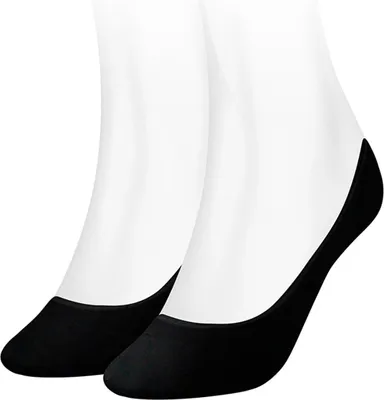 Immagine prodotto di TOMMY HILFIGER calze da donna, confezione da 2 - calze, TH, cotone, 35-42, tinta unita nero 39-42