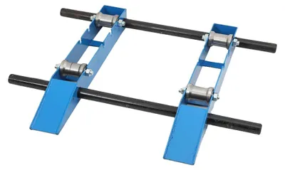 Imagen del producto de Rodillo para carretes de cable, fabricado en acero, con una capacidad de carga máxima de 1500 kg, diseño móvil, ideal para el manejo de cables, aumenta la eficiencia