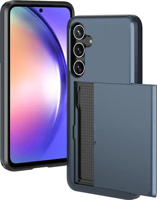 Image de imoshion Coque arrière avec porte-cartes pour le Samsung Galaxy A55 - Bleu foncé
