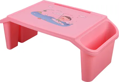 Produktbild von Rosa Laptop-Bett-Schreibtisch, Brücken-Aufbewahrungsdesign, glattere Kanten, minimalistischer Arbeitsbett-Schreibtisch für College-Studenten, Heimschule