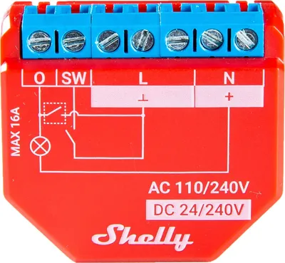 Productafbeelding van Shelly PLUS 1 PM: Bluetooth- en Wi-Fi-apparaat voor domotisering (21,71)
