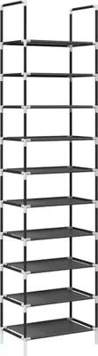 Immagine prodotto di Scarpiera 10 Ripiani Nera 44x28x180 cm in Tessuto Non Tessuto