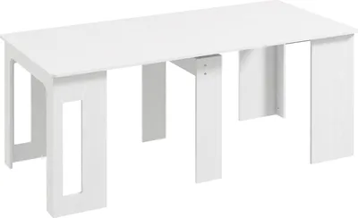 Zdjęcie produktu dla Rozkładany stół jadalny, biały, 60-180 x 85 x 75 cm