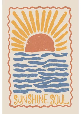 Image de Tableau sur toile illustration couché de soleil 65x97 cm, Tableau mural moderne pour décoration intérieure