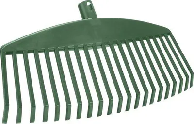 Obrázek produktu pro Plastové zahradní hrábě 42 x 30 cm, zeleno-žluté, teleskopické