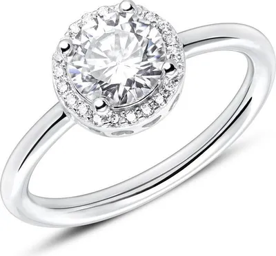 Produktbild von 925er Silber Haloring von JEWLIX mit Zirkonia
