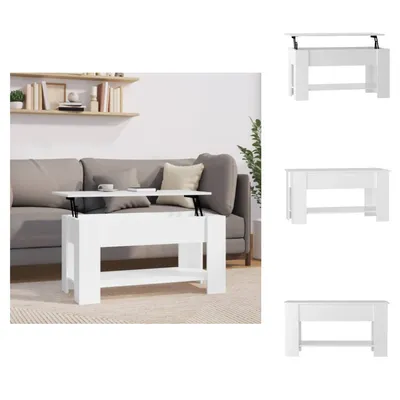 Zdjęcie produktu dla vidaXL Stolik kawowy biały wysoki połysk 101x49x52 cm materiał drewnopochodny - Stoliki kawowe