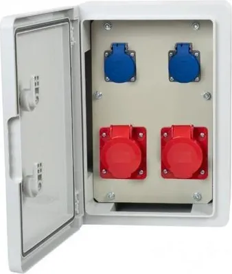 Obrázek produktu pro Stavební rozvaděč RB-250 2x16 A/5P, 2x230 V, IP65