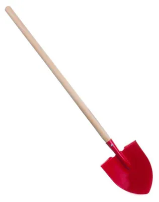 Immagine prodotto di Vanga a punta rossa con manico in metallo/legno 80cm utensile