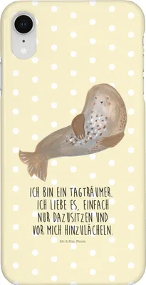 Produktbild von Mr. & Mrs. Panda Iphone XR Handyhülle Robbe Lachen - Gelb Pastell - Geschenk, Strand, Handy Case, Ostsee, Nordsee, Premium Kunststoff, Lustige Sprüche, Meerestier