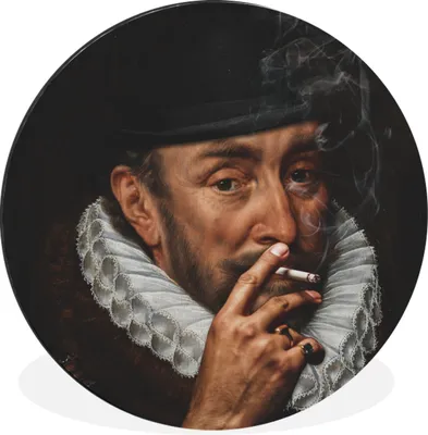 Produktbild von MuchoWow® - Wand Bild - Wohnzimmer - Runde Bilder - Alubilder - Kunst für zu Hause - Aluminium - Wanddekoration