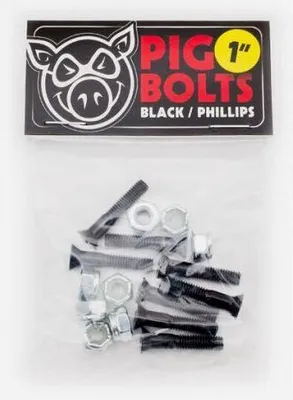 Obrázek produktu pro SK8 SCREWS PIG WHEELS Phillips 10 kusů - černá - 1