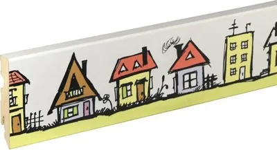 Produktbild von Sockelleiste Digitaldruck Häuser 2400 x 80 x 15 mm