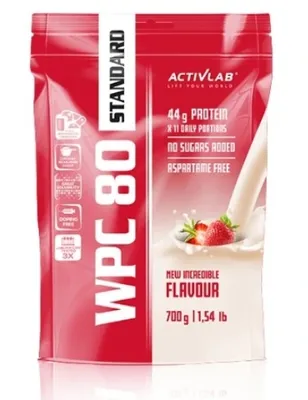 Obrázek produktu pro Vysoce kvalitní proteiny WPC 80 s jahodovou chutí, balení 700g