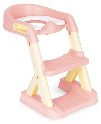 Obrázek produktu pro ECOTOYS HA-P23S Dětské sedátko na WC se schůdky, růžové