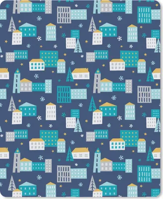 Produktbild von MuchoWow® Mauspad Mousepad Winter - Stadt - Nacht - Muster 30x40 cm - Mousepads - Maus Mat - Pad - Mausunterlage - Mausmatten