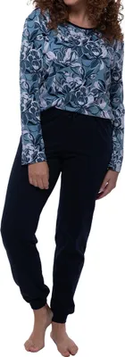Produktbild von Ammann Night & Home Schlafanzug Weiche Baumwoll-Modal-Mischung für optimalen Komfort, Atmungsaktives Material für ein angenehmes Tragegefühl, Modischer Schnitt für stilvolle Homewear