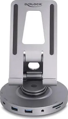 Immagine prodotto di Delock - Docking station + supporto per tablet - per tablet, laptop - USB-C / Thunderbolt 3 - HDMI (88017)