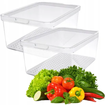 Produktbild von ROTHO CAUMA Set 2 Kühlschrank Organizer 4,65L Vorratsdosen
