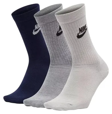 Produktbild von Nike - "Essentials" Socken Set für Herren/Damen Uni - Alltag(3er-Pack) PP4880 (38 EU - 42 EU) (Schwarz/Grau/Silber)