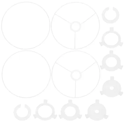 Lampenschirmring-Set 25 cm, 2 Stück, mit Adaptern E27/E14/E26