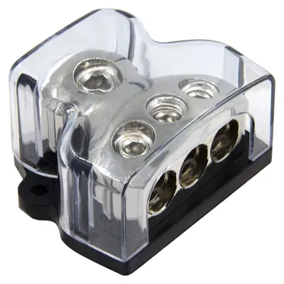 Stromverteilerblock 1x0GA Eingang, 3x4GA Ausgang