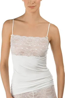 Immagine prodotto di Calida Calida Damen Sensual Secrets Unterhemd aus Viskose, Baumwolle und Elasthan, crema trasparente 2410-39-00030